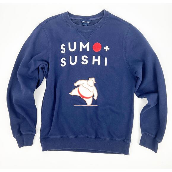 Sumo Sushi Graphic Sweatshirt Navy Size Small - Picture 1 of 6